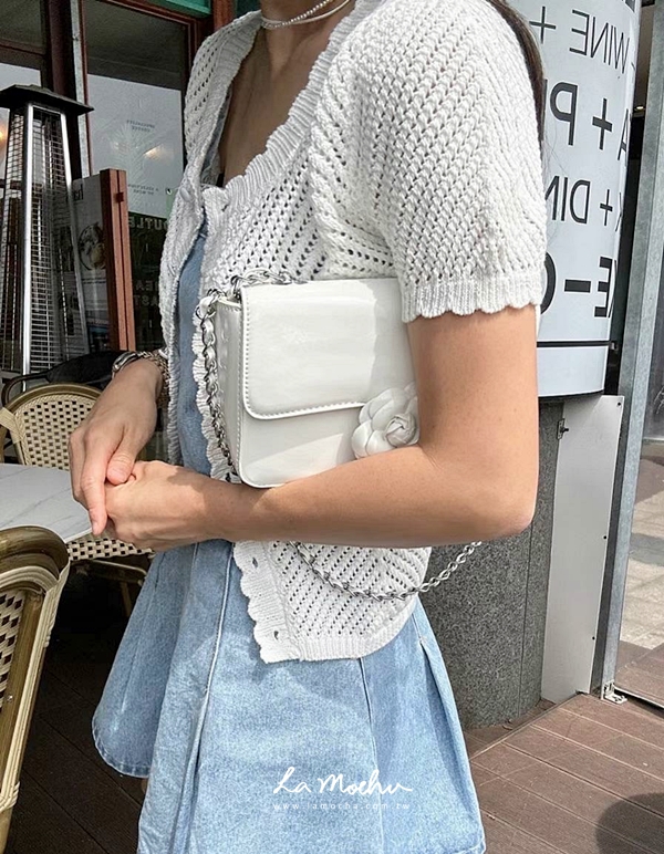 (限量商品)鬆餅格滾邊短袖外套